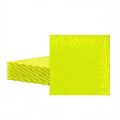 Gelbe Servietten, 33 cm, 20 Stück Party-Papierservietten, Einweg-Papierservietten, Getränke-Mittagessen, dekorative Papierserviette, weich, einfarbig, Servietten, Abendessen, Restaurant, Party