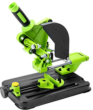 QWORK Angle Grinder Bracket, Adjustable 45 Degree Clamp Angle Grinder Holder Bracket, Universal Polishing Machine Pull Rod Angle Grinding Machine Stand for 100, 125 or 150 Angle Grinder