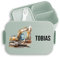 Kinder Bento Box Midi Lunchbox für Mepal Bentobox - Bagger Baufahrzeug Baustelle Baustellenfahrzeug - 900 ml - Sage Grün - baustellen brotdose personalisierte brotdosen baustellenfahrzeuge name
