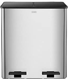 Poubelle Cuisines 40L en acier inoxydable avec des poubelles de cuisine à pédale peut triage ménage poubelle peut salon avec couvercle de grande capacité Bureau à domicile - Contient les déchets
