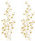 GORGECRAFT 2Pcs Cotton Gold Flower Embroidery Patch Floral Lace Applique Fabric Iron On Embroidered Patches Gold Appliques Embellishments for Clothing Crafting Wedding Prom Dress Decoration Sewing