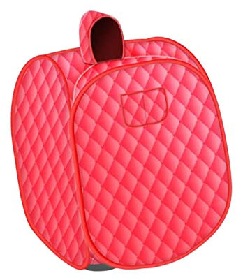 Generic Portable Personal Steam Sauna with Hood Indoor Sauna Tents Sauna Room for SPA Household, Red