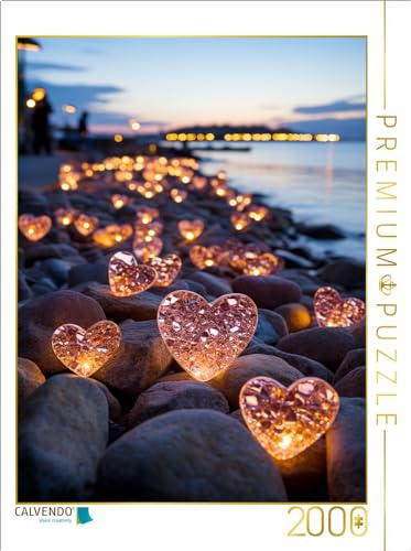 CALVENDO Puzzle Strand-Herz | 2000 Teile Lege-Größe 67 x 90 cm Foto-Puzzle für glückliche Stunden