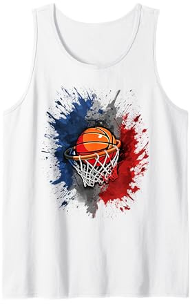 Maillot Basket Equipe de France Enfant Femme Homme Fille FR Débardeur