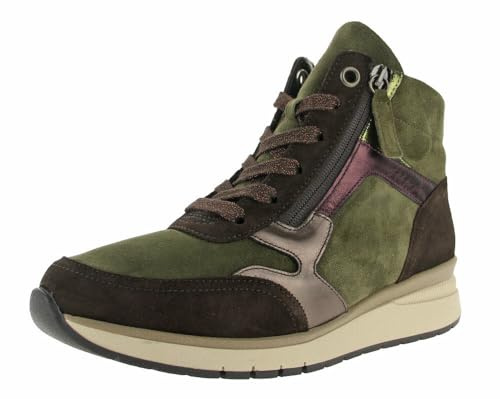 Gabor Damen Klassische Stiefeletten, Frauen Stiefeletten,uebergangsstiefel,reißverschluss,Boots,Stiefel,Bootee,Oliv/Choco k.(Mic),42.5 EU / 8.5 UK