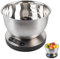 GOMETY Balance de cuisine numérique, en acier inoxydable, 5 kg, avec bol amovible, écran LED, fonction tare de chargement USB, balance de cuisine avec bol pour la cuisson