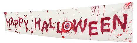 CIYODO Halloween- 1 Stück Banner Dekoration Halloween-themen-party-banner Für Zuhause Stoff Einfach Aufzuhängen Lagerung Wsjhf5