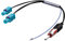 Xahpower Adattatore Antenna Autoradio con Amplificatore, Adattatore Antenna Convertitore da Doppio Fakra a Presa DIN per ricevitore autoradio FM AM, Unità Principale GPS - 36 cm