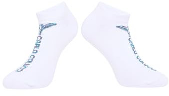Carlo Colucci Unisex Sneakersocken, 3er Pack Weiß 43-46