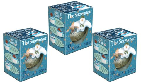 The Snowman Hot Chocolate Snowbomb with Marshmallows Gift Set (Pack of 3)