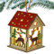 yupeuooe Holzhäuser zum Basteln, Weihnachtshausdekoration, Weihnachtsdorf, Urlaubsdekoration, Hausschmuck für Verwandte, Freunde