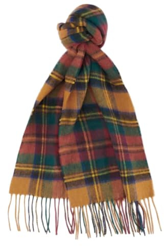 Barbour Schal New Check Tartan Gold - Grösse - Herren - Bekleidung - - Wolle - Perfekt für Herbst und Winter