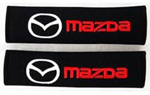 HWLHWTSN 2 Stück Gurtpolster Auto, für Mazda 2 3 6 CX-3 CX-5 MX-5 Sport RECARO Sicherheitsgurt Schulterpolster Sicherheitsgurtbezüge Gurtschutz Sicherheitsgurt-Kissenbezug