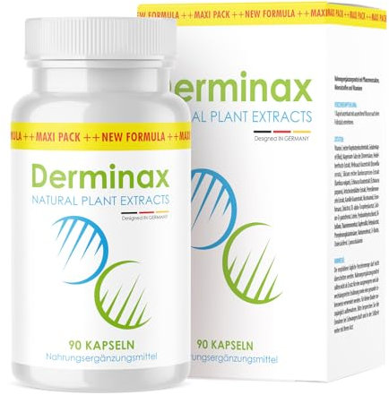 Derminax Kapseln | Mit natürlichen Zutaten zur Unterstützung der Hautbalance | 90 Kapseln 1x