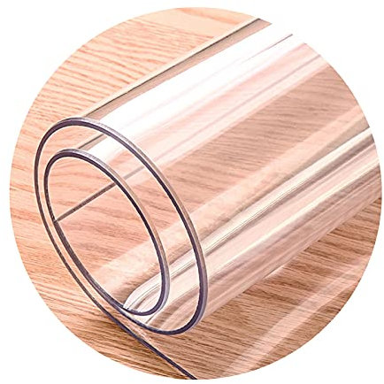 Bürostuhlunterlage für harte Böden, durchsichtige/transparente PVC-Tischdecken, ölfeste, wasserdichte, waschfreie Tischdecke, für Familien-Beistelltisch, Esstisch, Hartholzoberfläche, anpassbar