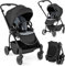 COSTWAY Passeggino per Bambini Reversibile, Passeggino Pieghevole per Neonati con Schienale Reclinabile, Cappotta Regolabile, Cestello Portaoggetti, per Neonati 0-36 Mesi, Portata 15 kg (Nero)