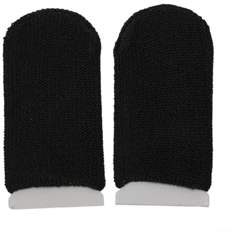 Niceminiwall 2 Stück Gaming-Fingerhüllen für mobiles Gaming, Fingerhandschuhe, Handy-Trigger-Touchscreen-Daumenhüllen, dünn und atmungsaktiv, verbesserte Empfindlichkeit (schwarz)