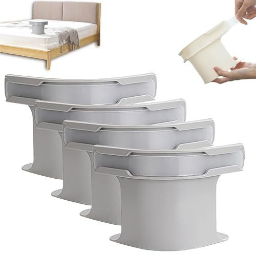 LAIKAIEU Ferma Lenzuola con Strisce di Blocco, Clip di Fissaggio per Impieghi Pesanti, Supporto per Lenzuola Non Slip, per Materasso per Tutte Le Dimensioni, Biancheria da Letto (Grigio-4pcs)