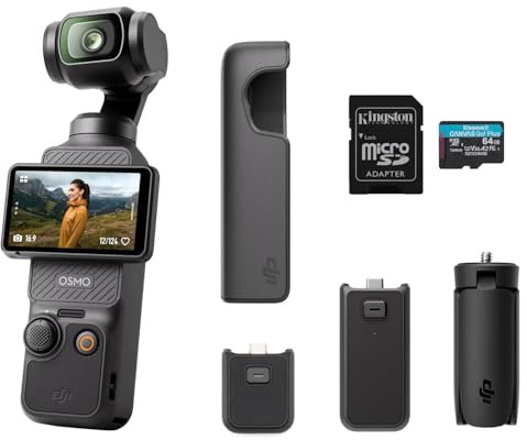 DJI Osmo Pocket 3 Capture More Combo, Vlogging Camera with 1'' CMOS & 4K/120fps Video, 3-Axis Stabilization, Fast Focusing, Face/Object Tracking, 2 Rotatable Touchscreen