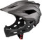 Full Face Bikes Helm, 2-in-1 für BMX mit Abnehmbarem Kinnschutz, Größen für 5-10 (grau)