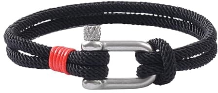 Lantine Mailänder Seil Armband Herren Hufeisen Schraube Fesseln Nautical Sailor Navy Armband 19-23Cm für Männer Ehemänner Väter Söhne