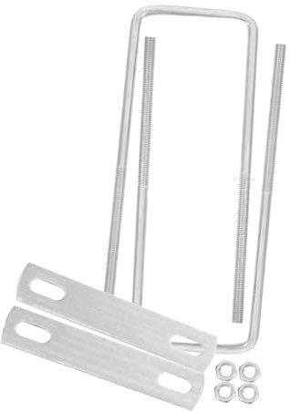 SMASOLO 2pcs Stainless Steel Hardened Square u Bolts Tube Clamp Exhaust Bracket Automotive Mount Repair