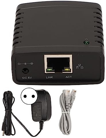 UPALDHOU USB Print Server Universal Kompatibilität Wireless Extender für Spielekonsolen Smart TVS Black (EU-Stecker)