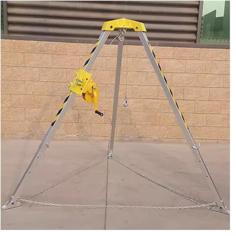 Hochleistungs-Dreibeinstativ-Set aus Aluminium für Rettung in engen Räumen, 1,35 bis 2,13 m lange, verstellbare Beine, Absturzsicherungssystem für tiefe Brunnen, Abwasserkanäle und Brandnotf