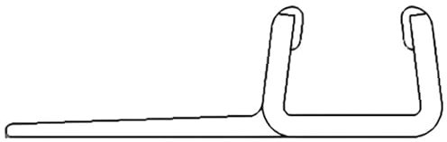 Joint vertical simple lèvre paroi de douche verre 6 mm, 2 mètres