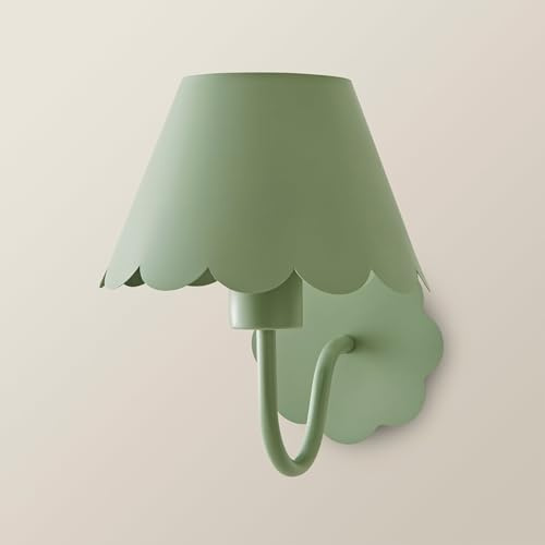 ValueLights | Hallie Green Scallop Rechargeable Wall Light | Wall Lights, Home Décor & Improvement Essential
