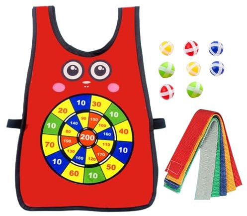 Générique Gilet à Balles Cibles, Veste Collante Et Projectile, Équipement Sportif Lavable pour Parc Jardin Plage École Adultes Activité Ludique