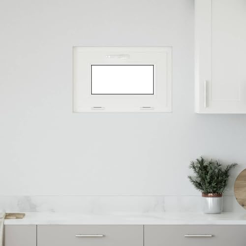 Gecheer Ventana de Sótano Risor - Diseño Moderno, Fácil Uso, Blanco, 60x40 cm, PVC y Vidrio Modelo LYKGMZJ-42047221ES