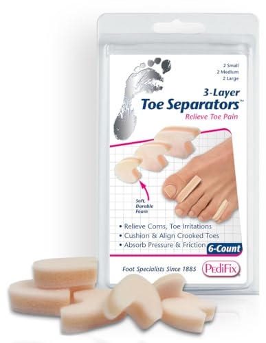 Pedifix 3-layer Toe Separators, 6-Count