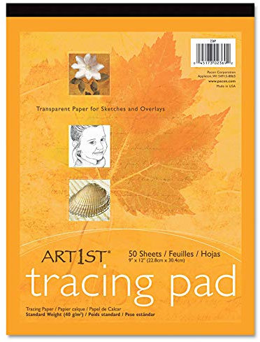 Pacon 2312 Art1st Parchment Tracing Paper, 9 x 12, White, 50 Sheets