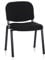 hjh OFFICE 704000 Besucherstuhl XT 600 Stoff Schwarz Konferenzstuhl bequem gepolstert, stapelbar, Metallgestell