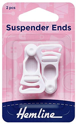 Suspender Fasteners: White