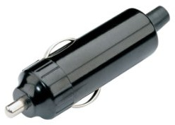 12V Male Cigarette/Cigar Lighter Power Plug Connector - 5A Fused - Car/Van Vehicle - Loops