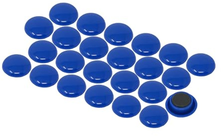 Medium Blue Planning Office Magnets for Fridge, Whiteboard, Noticeboard, Filing Cabinet - Pack of 120