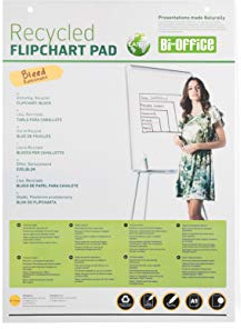 Bi-Office Earth-it Flipchart Pad, 40 Sheets, 70 g/m², A1