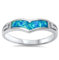 Kleine Schätze Sterling Silber Blau Opal Ring