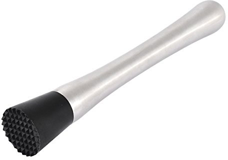sourcing map -estriada acero inoxidable bebida cóctel mezclador de mortero Barra 20cm de largo
