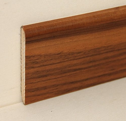 Hobby Legno - Battiscopa Rivestito In Legno Di Noce Nazionale Verniciato mm. 75X10X2400 Nr. 2 pezzi totale metri 4,80.