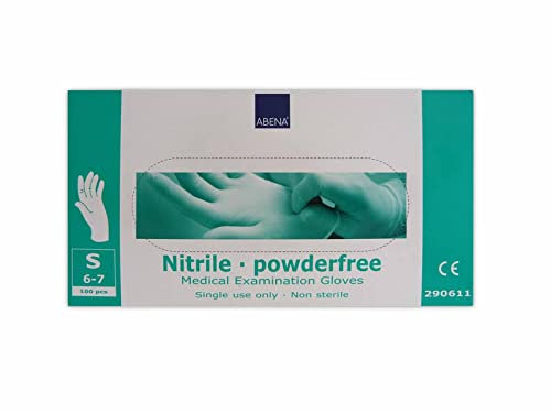 Abena Handschuhe Nitril Gr. S weiß, texturiert,100St