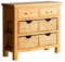RoselandFurniture London Oak Console Table with Baskets and 2 Drawers | Solid Wooden Hall Storage Cabinet for Living Room, Bedroom, Hallway, Kitchen or Bathroom, Fully Assembled