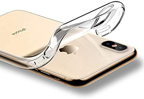PfX iPhone XS Special-Edition TPU Silikonhülle mit integriertem Staubschutz Ultra-Slim (0,5mm Dicke), Perfekter Schutz vor Staub und Schmutzz (Transparent)