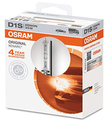 OSRAM XENARC ORIGINAL D1S HID Xenon-Brenner, Entladungslampe, Erstausrüsterqualität OEM, 66140-1SCB, Softcover Box (1 Lampe)