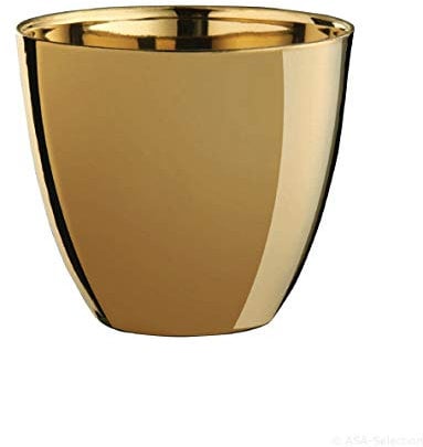 ASA Lights Windlicht, Porzellan, Gold, 8 cm Höhe / 9 cm Durchmesser
