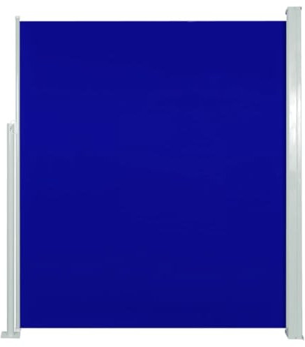 vidaXL - Toldo lateral retráctil para patio, terraza o balcón, divisor de espacios y mecanismo de privacidad, resistente al agua y a los rayos UV (color azul, 1,7 x 3 m)