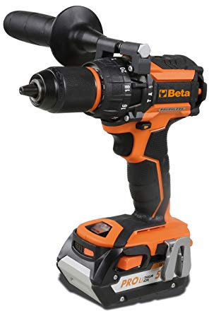 Beta 1972/18 - Trapano Avvitatore a Percussione 18V Brushless, Ultracompatto, 2 Velocità, Illuminazione LED, Impugnatura antiscivolo, valigetta rigida con 2 batterie 5Ah e caricatore rapido