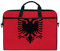Albanien Flag 35,6 cm Laptop Schultertasche Messenger Bag Case Sleeve Aktentasche mit Griff für Damen Herren